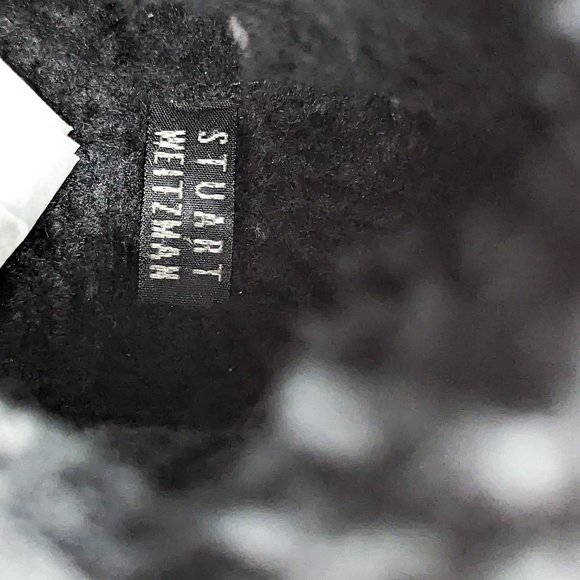 Stuart Weitzman Women Black Suede Faux Fur Cuff ankle boots size 8 - Picture 7 of 12